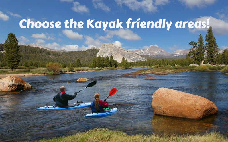 Kayak fishing areas